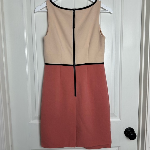 LOFT Preppy Peach sleeveless block shift dress size 4 petite - Picture 4 of 6
